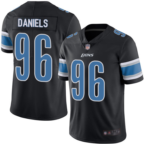 Detroit Lions Limited Black Men Mike Daniels Jersey NFL Football #96 Rush Vapor Untouchable